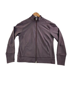 Lucy Jacket Womens Large Brown Lucy Tech Full Zip Track Athletic Yoga Running